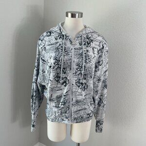 ATHLETA Womens Medium Balance Eden Floral Zipped Jacket Hoodie Sweatshirt